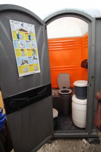 SOIL communal toilet in Cite Soleil.